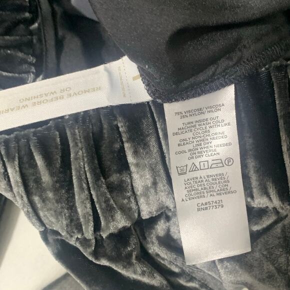 Ann Taylor Velvet Easy Pull On Ankle Pants Pewter NWT sz M Beautiful! - Picture 7 of 10